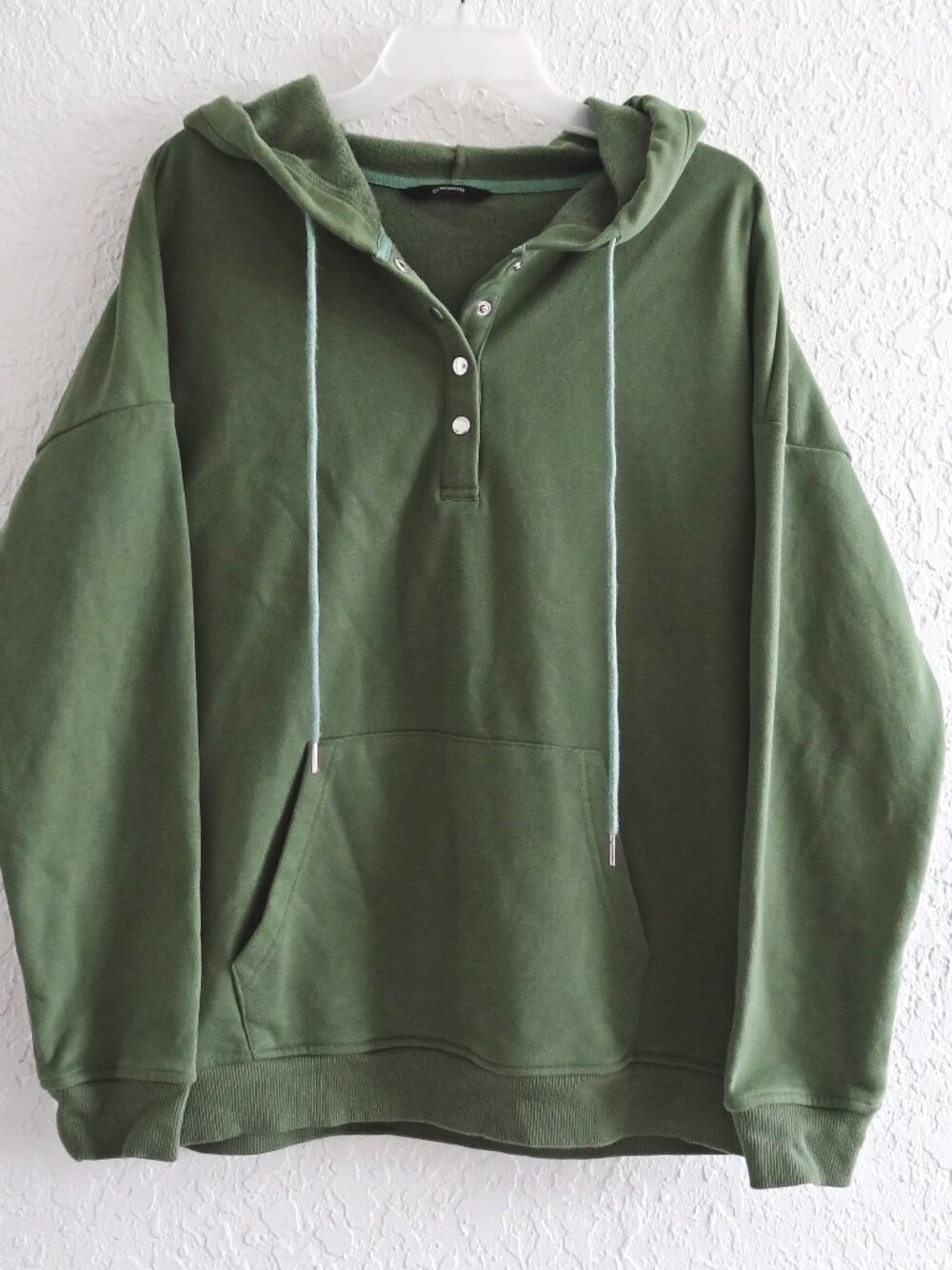 DOKOTOO Women's Large Olive Green Hoodie Sweatshirt Long Sleeve